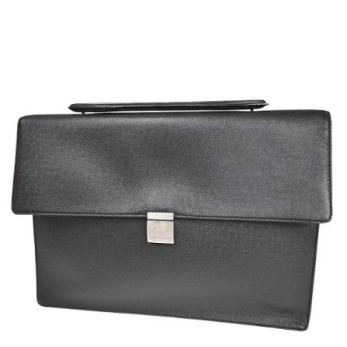 Pre-owned Leather briefcases Louis Vuitton Vintage , Black , Dames