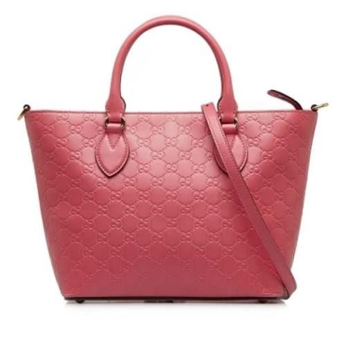 Pre-owned Leather gucci-bags Gucci Vintage , Pink , Dames