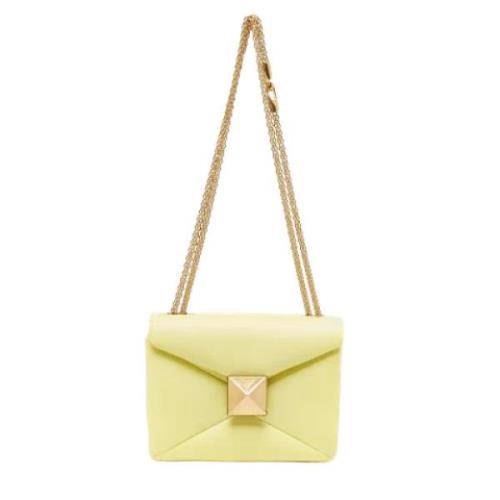Pre-owned Leather crossbody-bags Valentino Vintage , Yellow , Dames