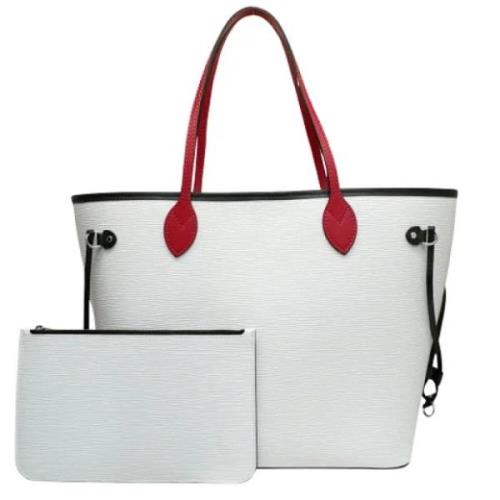 Pre-owned Leather totes Louis Vuitton Vintage , White , Dames