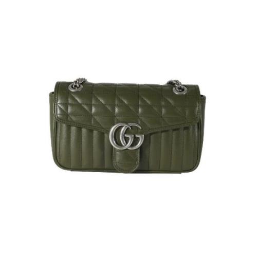 Pre-owned Leather crossbody-bags Gucci Vintage , Green , Dames