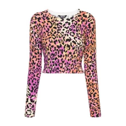 Roze Digitale Print Sweaters Just Cavalli , Multicolor , Dames