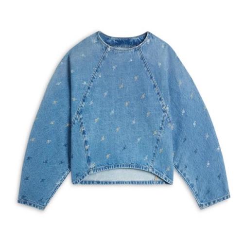 Daisy Script A Sweatshirt Axel Arigato , Blue , Dames