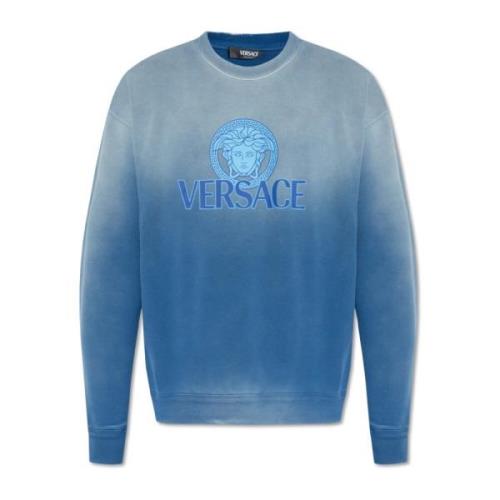 Bedrukte sweatshirt Versace , Blue , Heren