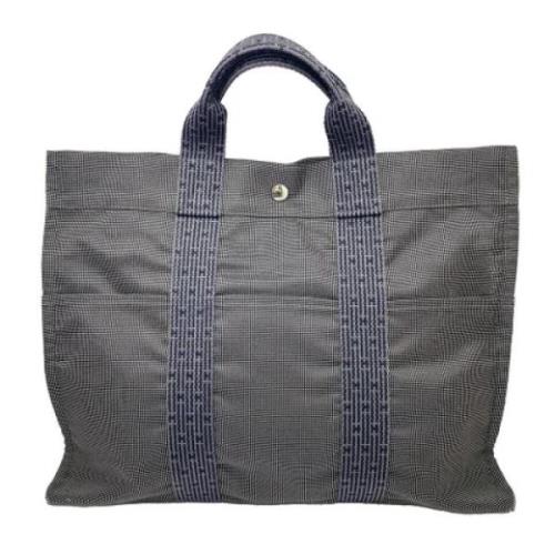 Pre-owned Canvas totes Hermès Vintage , Gray , Dames