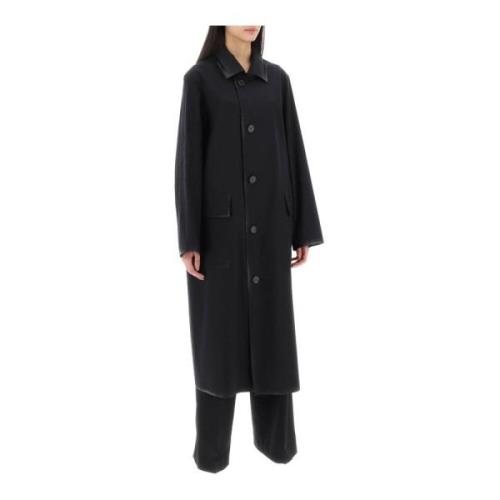 Oversized Katoenen Jas met Gelamineerde Afwerking Maison Margiela , Bl...