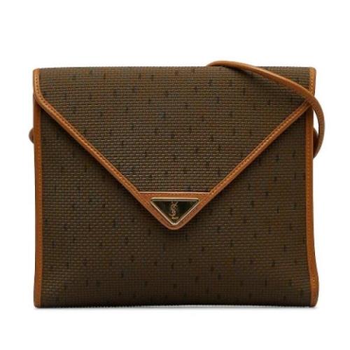 Pre-owned Leather shoulder-bags Yves Saint Laurent Vintage , Brown , D...