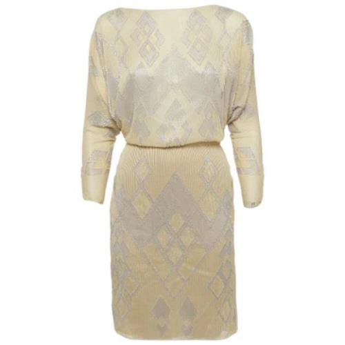 Pre-owned Silk dresses Chloé Pre-owned , Beige , Dames