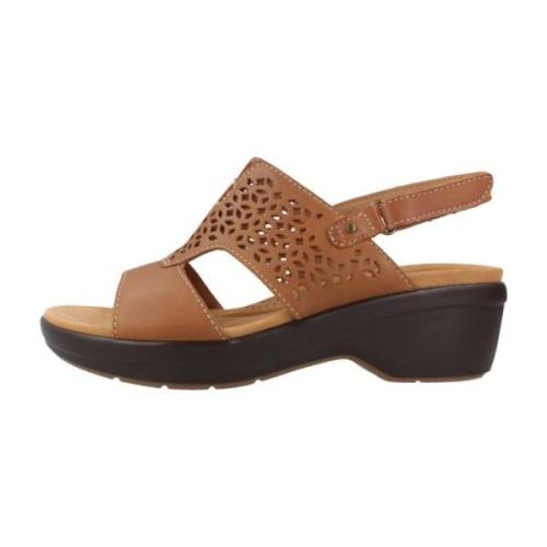 Stijlvolle Platte Sandalen voor Vrouwen Clarks , Brown , Dames