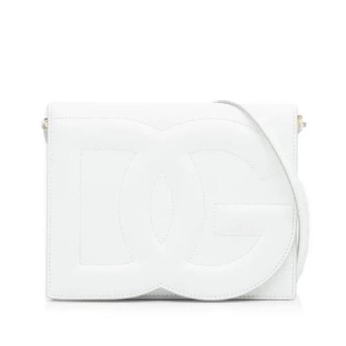 Pre-owned Leather shoulder-bags Dolce & Gabbana Pre-owned , White , Da...