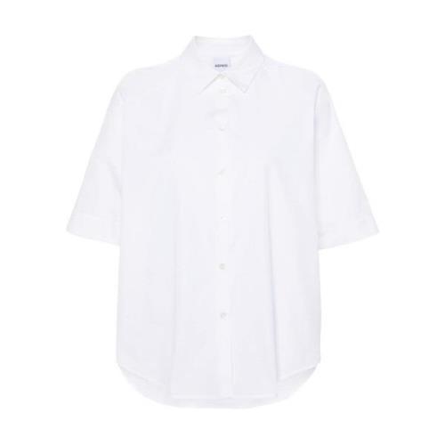 Wit Katoenen Poplin Overhemd Aspesi , White , Dames