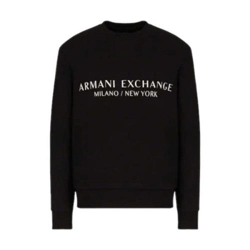 Zwarte Sweaters Armani Exchange , Black , Heren