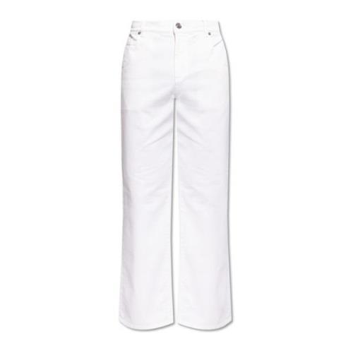 Logo-geborduurde jeans Etro , White , Heren