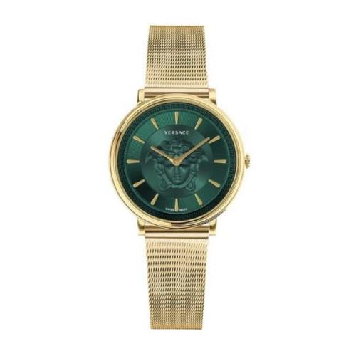 Groen Stalen Dameshorloge Quartz Versace , Yellow , Dames