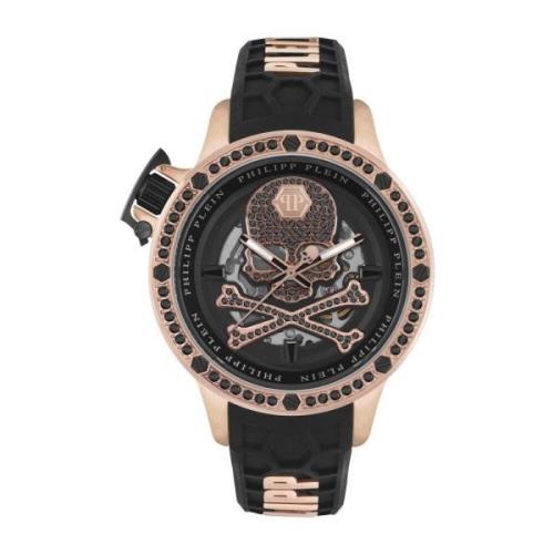 Automatisch Zwart Siliconen Horloge Philipp Plein , Yellow , Heren