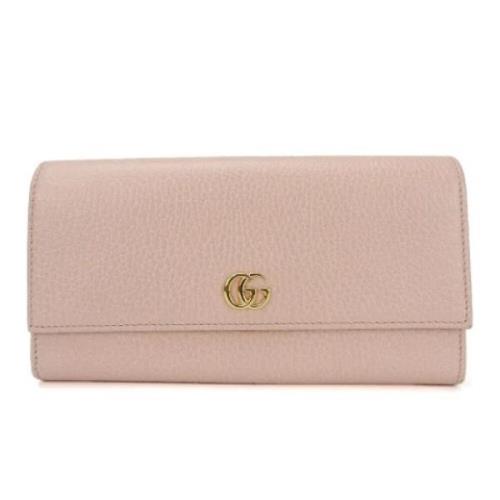 Pre-owned Leather wallets Gucci Vintage , Pink , Dames