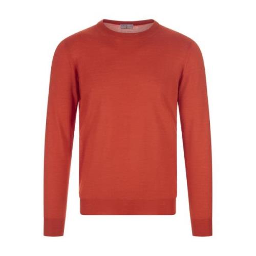 Round-neck Knitwear Fedeli , Orange , Heren