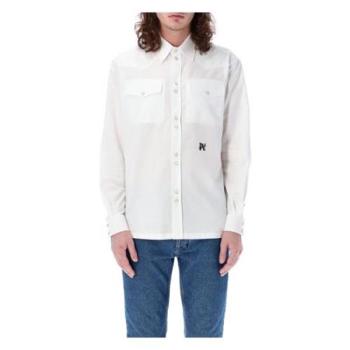 Casual Shirts Palm Angels , White , Heren