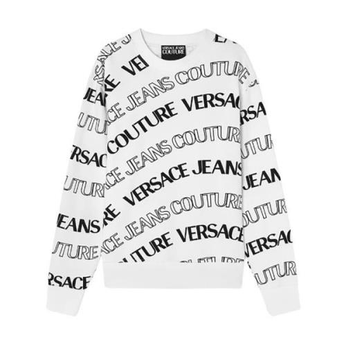 LogoWave Crewneck Sweatshirt Versace Jeans Couture , White , Heren