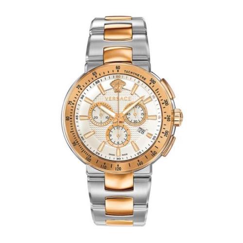 Stijlvolle Heren Stalen Quartz Horloge Versace , Yellow , Heren