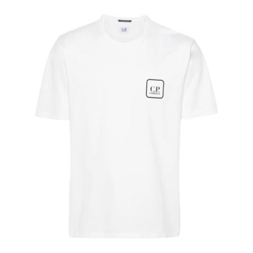 Wit Ronde Hals Bedrukt T-shirt C.p. Company , White , Heren
