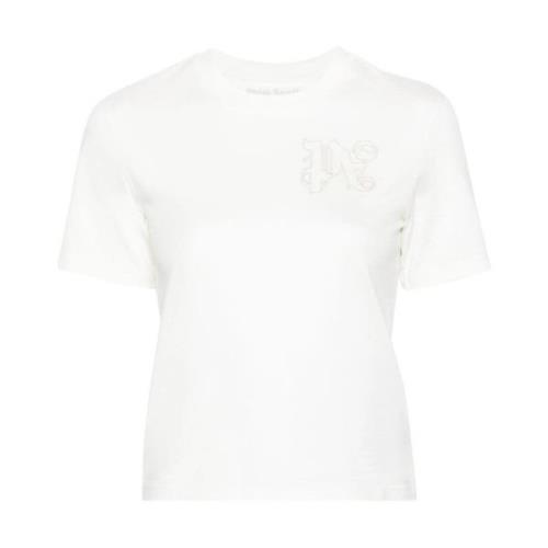 T-Shirts Palm Angels , White , Dames