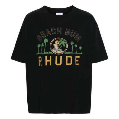 T-Shirts Rhude , Black , Heren