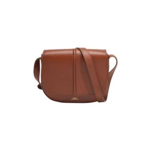 Leather shoulder-bags A.p.c. , Brown , Dames