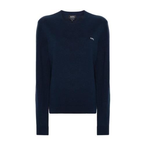 Round-neck Knitwear A.p.c. , Blue , Dames