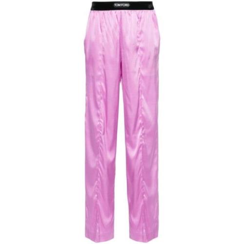 Straight Trousers Tom Ford , Purple , Dames