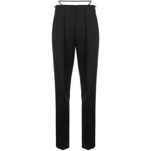 Zwarte pantalon met zijbanden Nensi Dojaka , Black , Dames