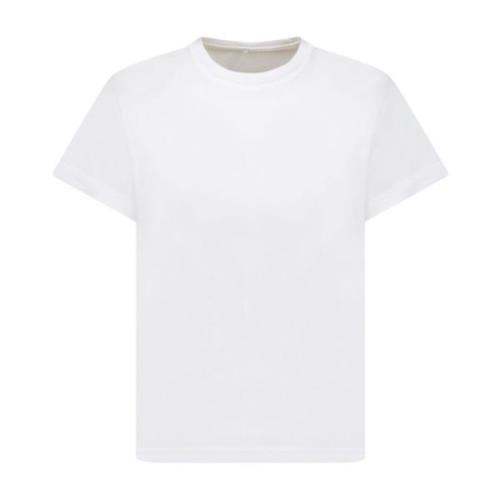 Witte Katoenen Logo Print T-Shirt Alexander Wang , White , Dames