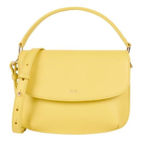 Elegante leren schoudertas A.p.c. , Yellow , Dames