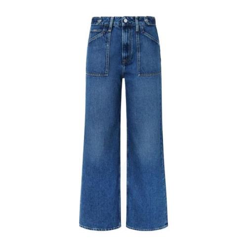 Wide Jeans Pepe Jeans , Blue , Dames