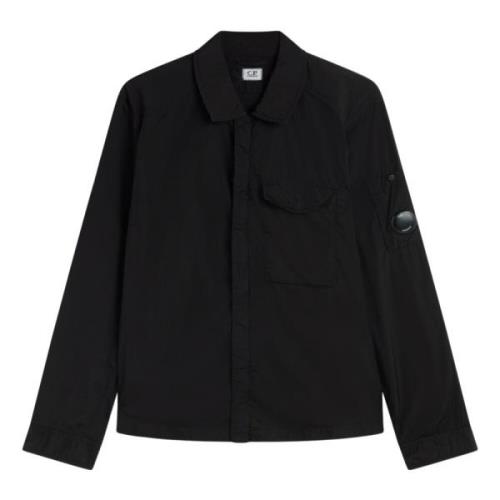 Chrome-R Overshirt Hooded Oversize C.p. Company , Black , Heren