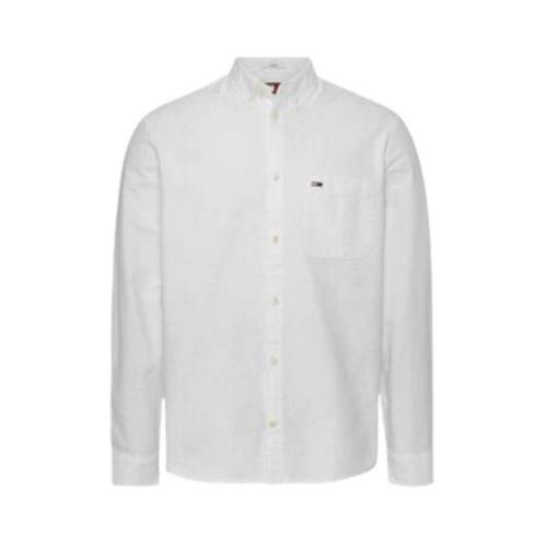 Klassieke Witte Overhemd Tommy Jeans , White , Heren