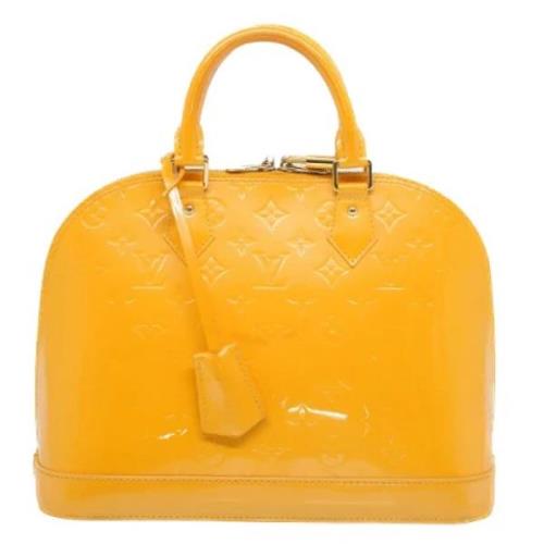 Pre-owned Leather handbags Louis Vuitton Vintage , Yellow , Dames