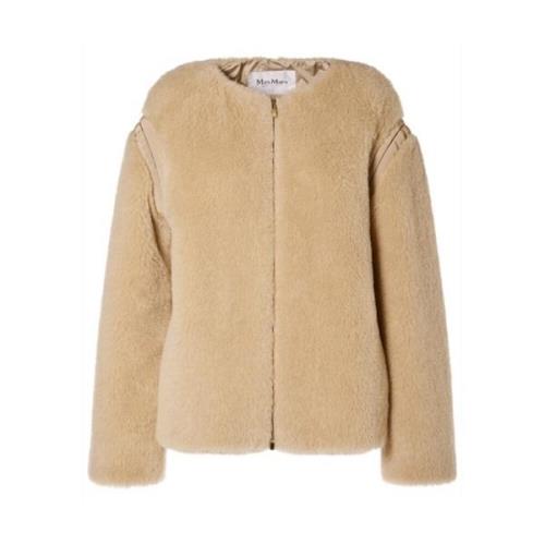 Faux Fur & Shearling Jackets Max Mara , Beige , Dames