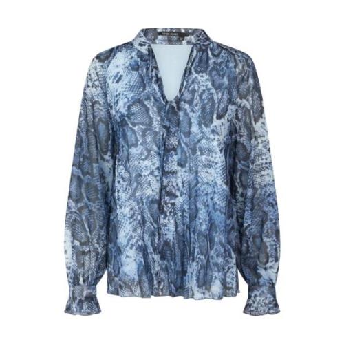 Blauw Slangenprint Blouse Shirt Marc Aurel , Multicolor , Dames