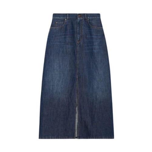 Denim Maxi Rok Max Mara Weekend , Blue , Dames