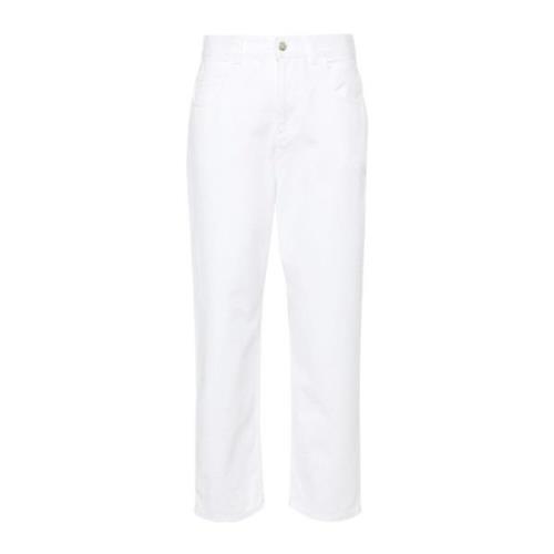 Cropped Trousers Moncler , White , Dames