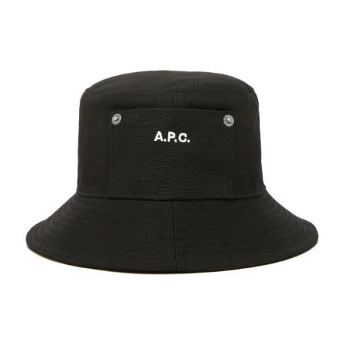 Stijlvolle Zonbescherming Bob Hoed A.p.c. , Black , Heren