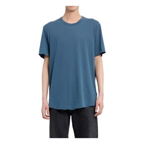 Transparante Zwarte Crew Neck T-shirt James Perse , Blue , Heren