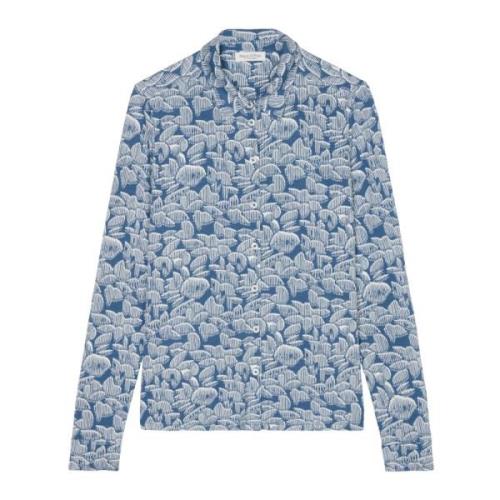Jersey print blouse normaal Marc O'Polo , Blue , Dames