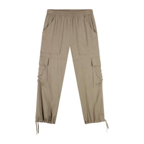 Tapered Trousers 8PM , Brown , Dames