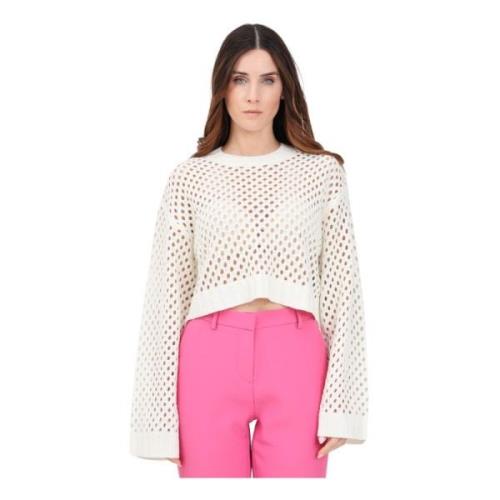 Round-neck Knitwear Only , White , Dames