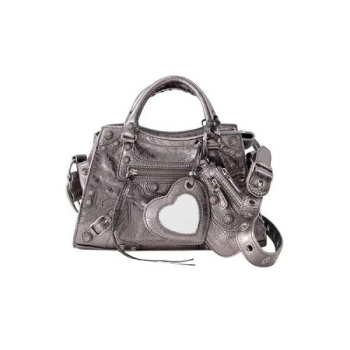 Leather handbags Balenciaga , Gray , Dames