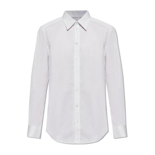 Gestreept overhemd Dolce & Gabbana , White , Heren