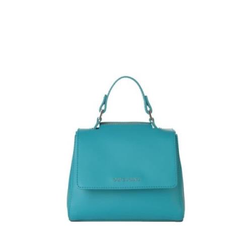 Leren Crossbody Tas Bruin Orciani , Blue , Dames