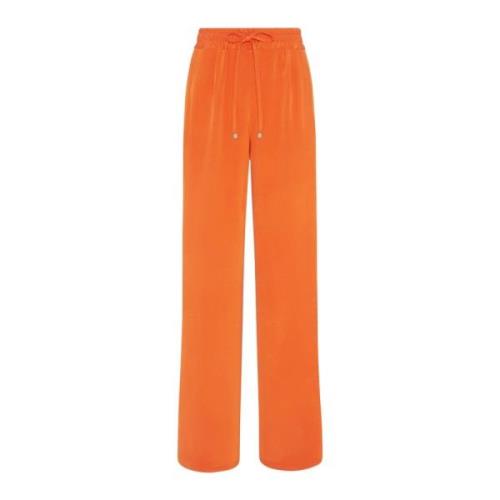 Wide Trousers Kiton , Orange , Dames